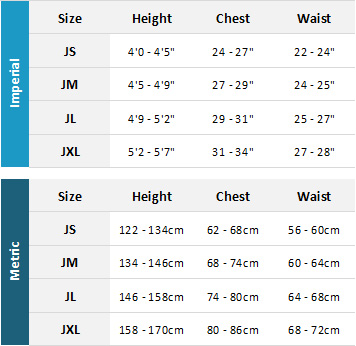 Palm Junior Outerwear 19 0 Size Chart