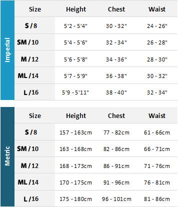 Typhoon Womens Wetsuits 19 0 Size Chart