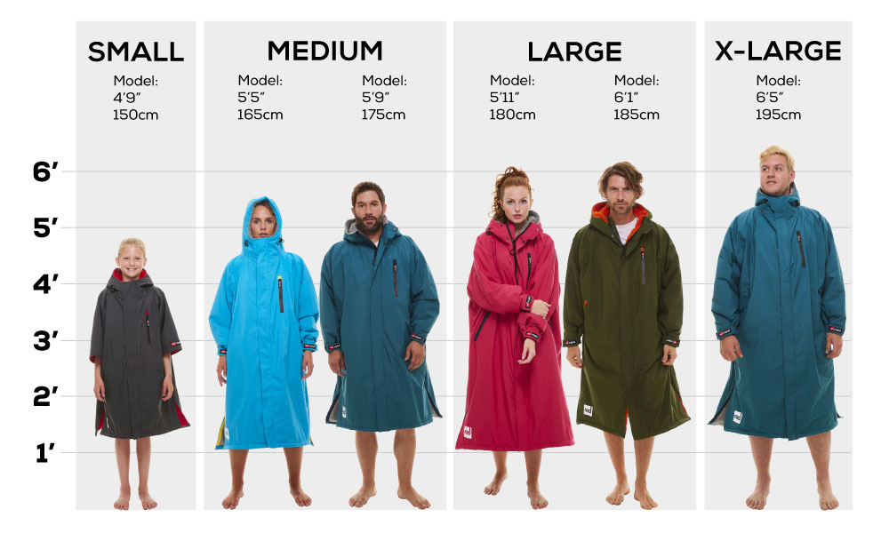Red Paddle Pro Change Robes 22 0 Tableau des tailles