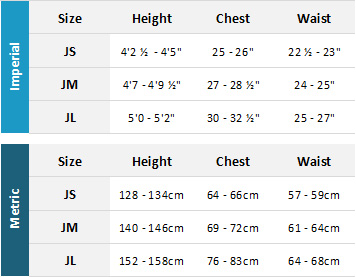 Gill Junior Wetsuits 19 0 Storlekstabell