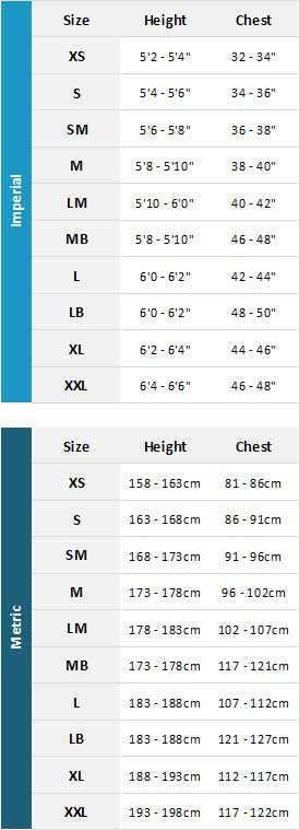 Typhoon Mens Drysuits 19 0 Size Chart