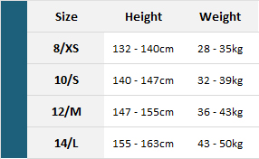 Zhik Junior Wetsuit/ Drysuit 22 0 Size Chart