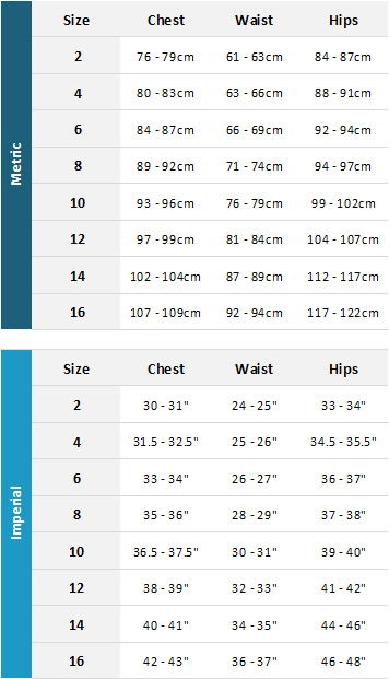 Gill Womens Wetsuits 19 Womens Size Chart