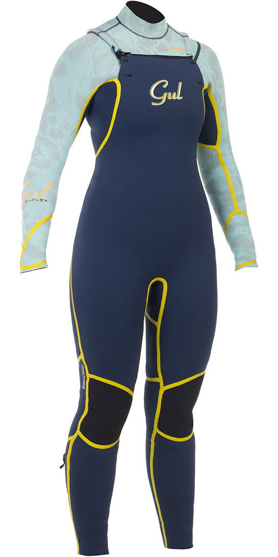 Gul Viper 4/3 GBS Chest Zip Ladies Steamer Wetsuit BLUE/GLACIER